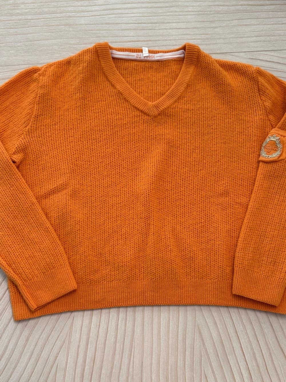 St. John Vintage Orange V-Neck Sweater